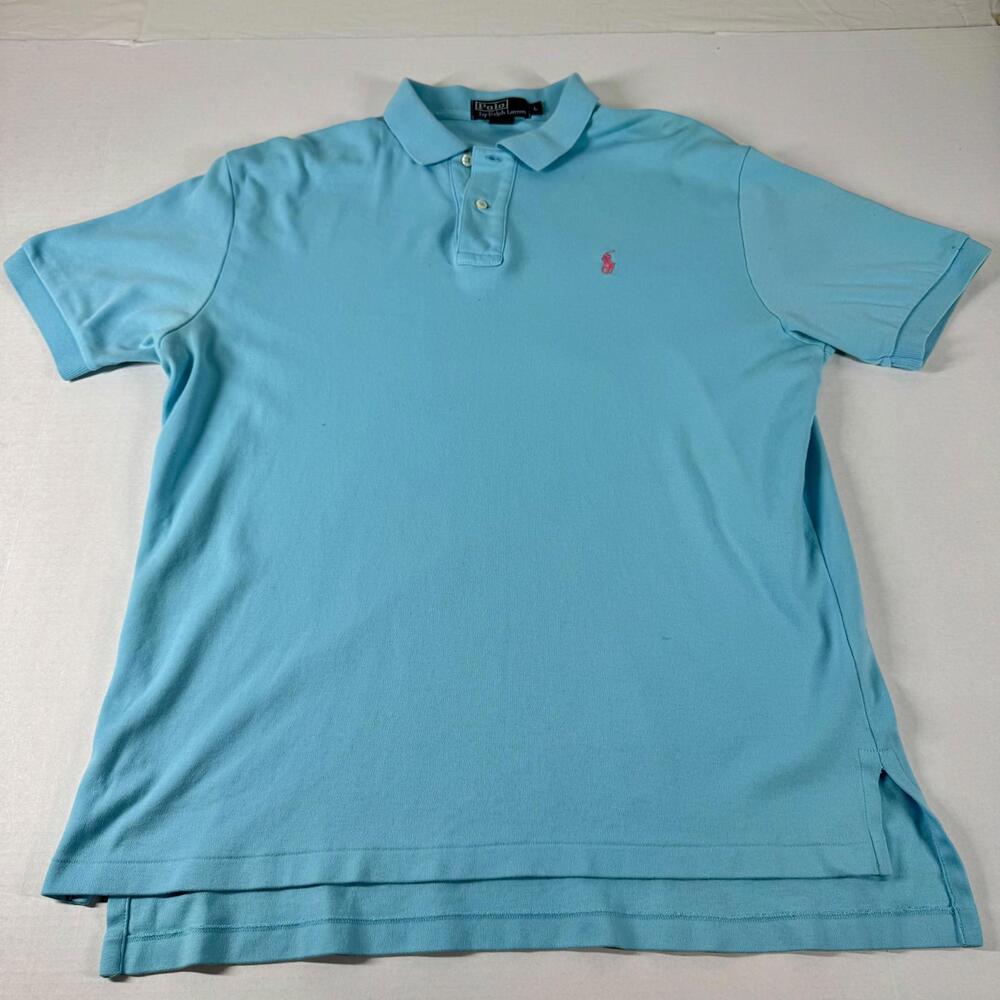 Polo Ralph Lauren Men's Baby Blue w/Pink Horse size L